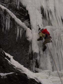 Guided Ice Climbing in Revelstoke BC.